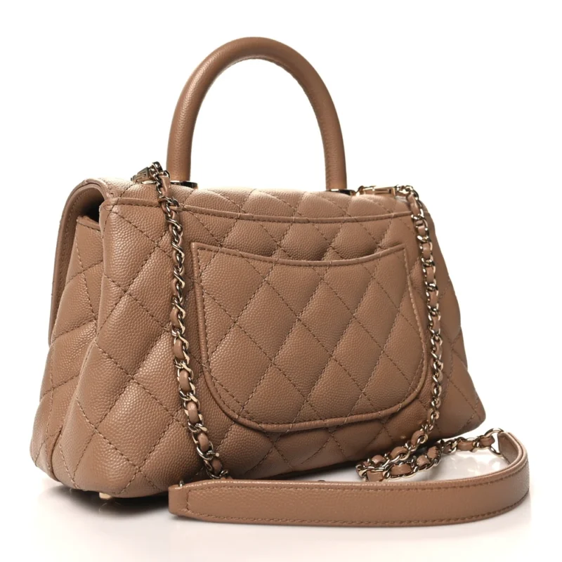 GRADE CHANEL MINI COCO HANDLE BAG ?C BROWN CAVIAR - Image 3