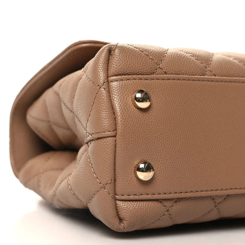 GRADE CHANEL MINI COCO HANDLE BAG ?C BROWN CAVIAR - Image 4