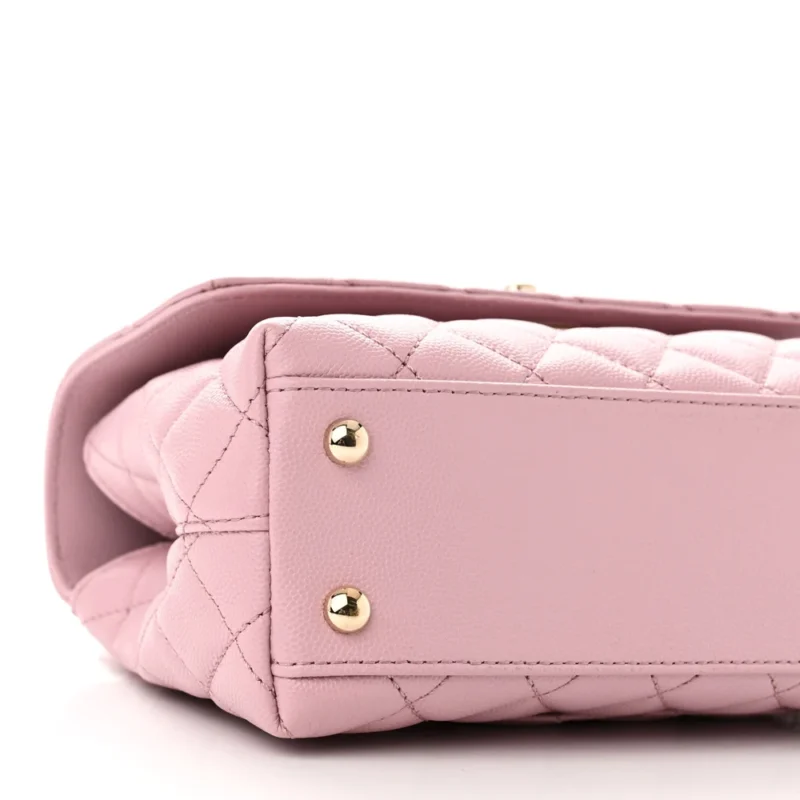 CHANEL COCO HANDLE MINI | LIGHT PINK QUILTED LUXURY - Image 4