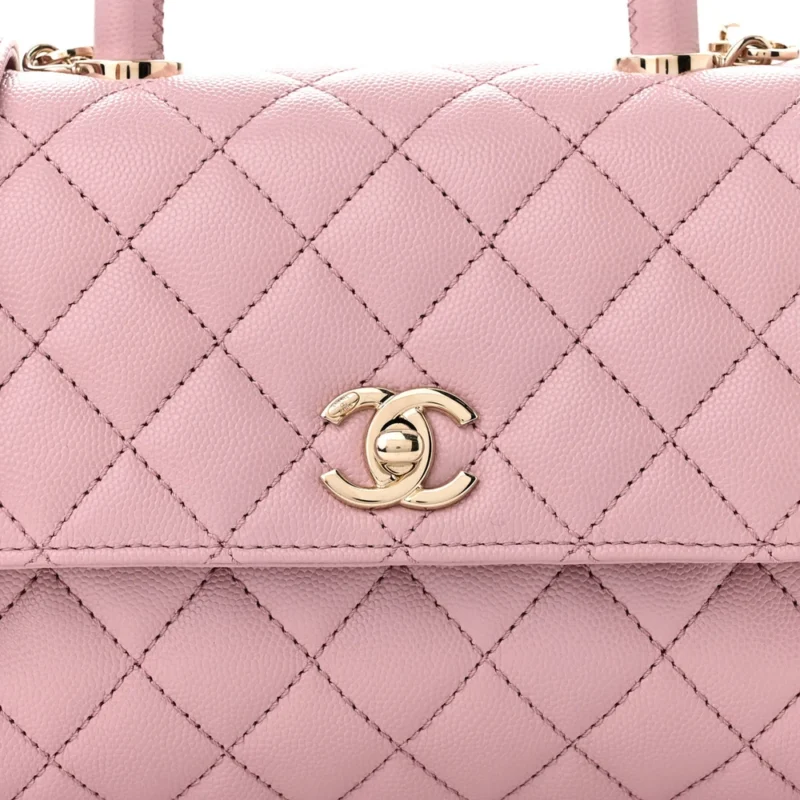 CHANEL COCO HANDLE MINI | LIGHT PINK QUILTED LUXURY - Image 8