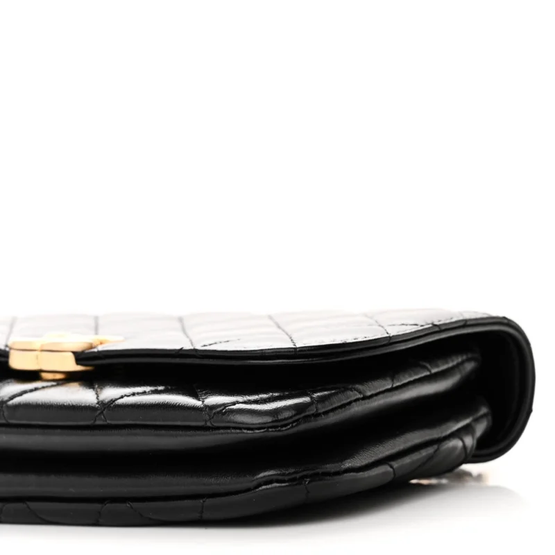 CHANEL FLAP PHONE HOLDER - SMALL BLACK QUILTED LAMBSKIN - Image 5