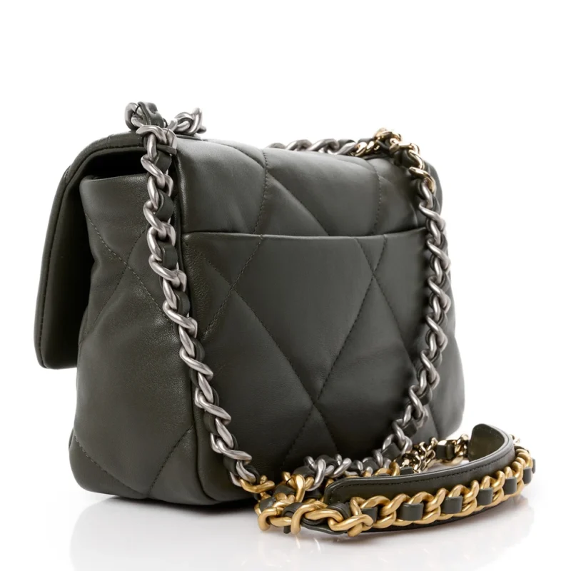 GRADE CHANEL 19 KHAKI FLAP BAG FOR WOMEN - Image 3