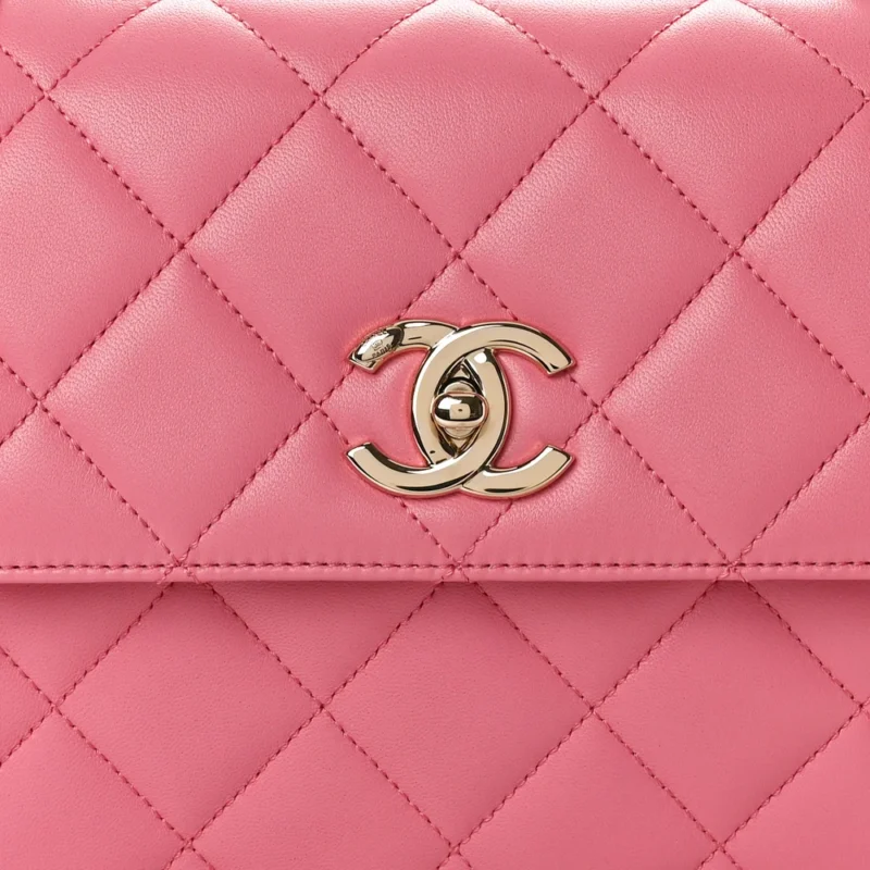 GRADE HANDBAGS | PINK CHANEL TRENDY CC FLAP BAG - Image 8