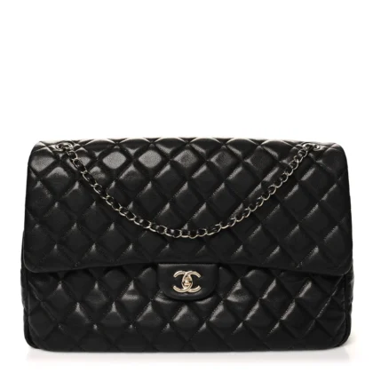 CHANEL TRAVEL FLAP XXL | BLACK QUILTED CAVIAR