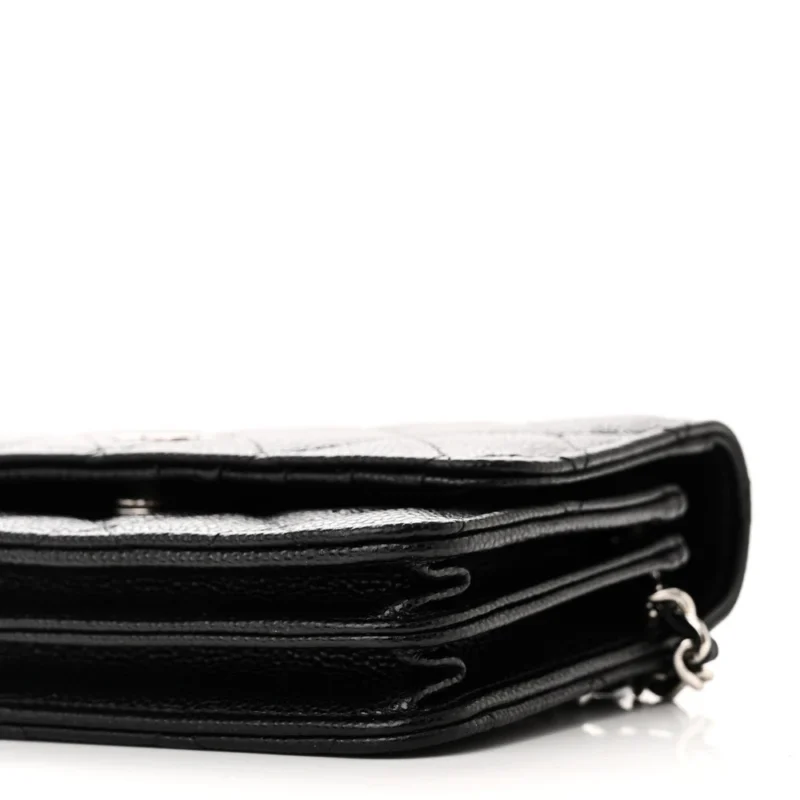 CHANEL WOC MINI BLACK QUILTED CAVIAR LEATHER - Image 5