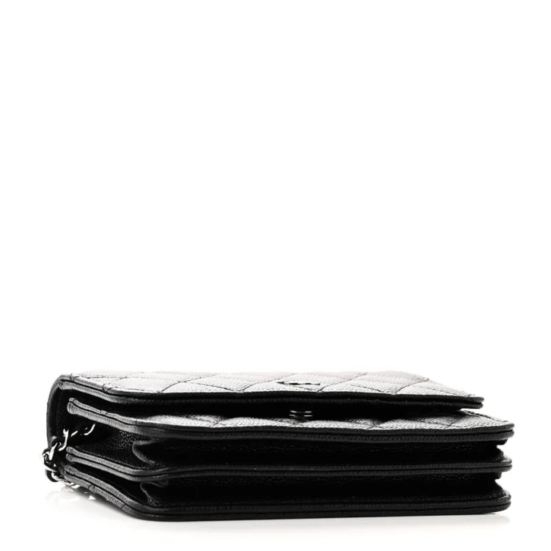 CHANEL WOC MINI BLACK QUILTED CAVIAR LEATHER - Image 6