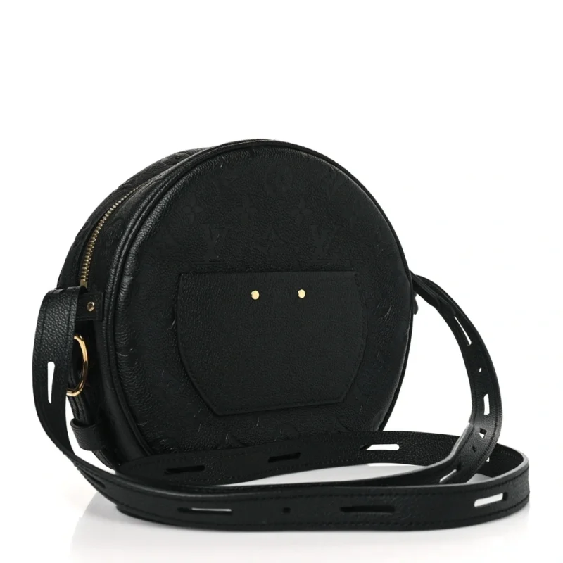LOUIS VUITTON BOITE CHAPEAU SOUPLE MM BLACK EMPREINTE LEATHER BRASS HARDWARE - Image 3