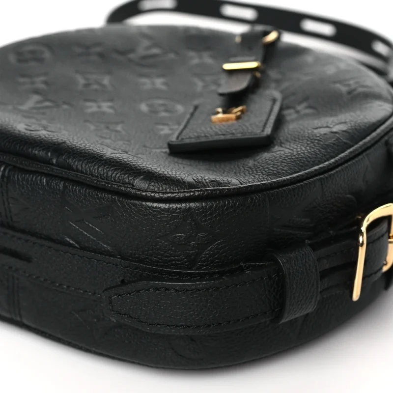 LOUIS VUITTON BOITE CHAPEAU SOUPLE MM BLACK EMPREINTE LEATHER BRASS HARDWARE - Image 5