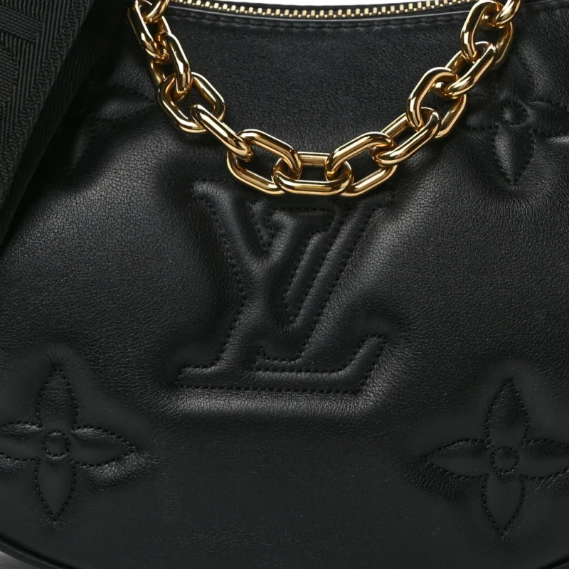 LOUIS VUITTON BUBBLEGRAM OVER THE MOON PM BLACK CALFSKIN LEATHER GOLD HARDWARE - Image 8
