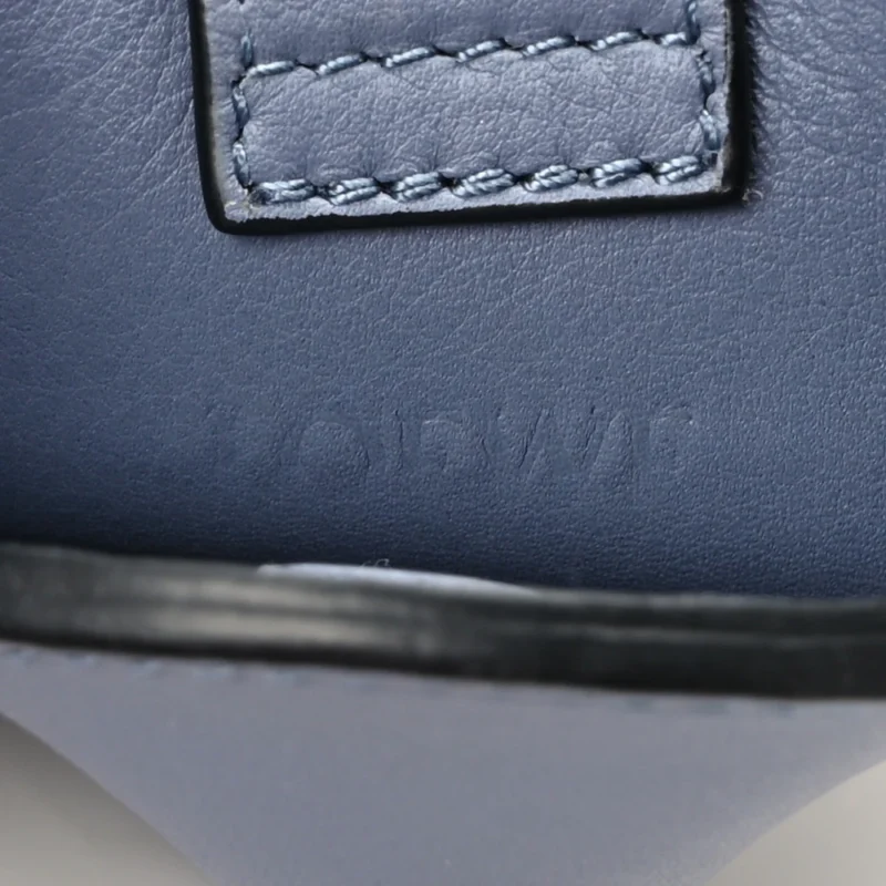 LUSHENTIC LOEWE ELEPHANT POUCH CROSSBODY BAG SMALL STONE BLUE CALFSKIN LEATHER - LUSHENTIC BAGS - Image 2