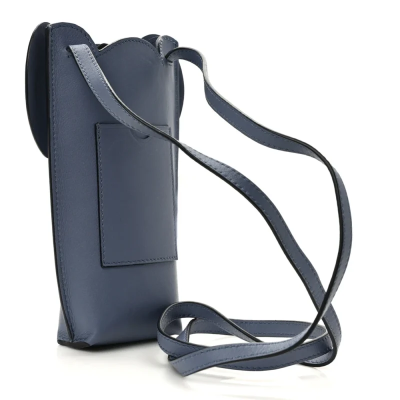 LUSHENTIC LOEWE ELEPHANT POUCH CROSSBODY BAG SMALL STONE BLUE CALFSKIN LEATHER - LUSHENTIC BAGS - Image 3