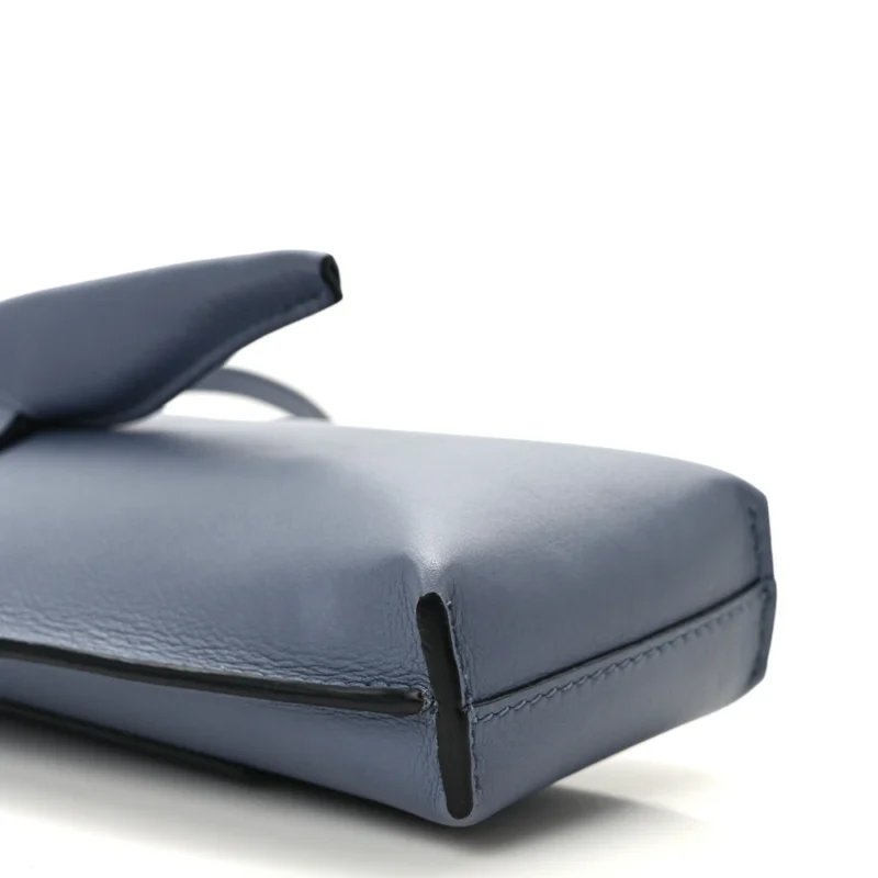 LUSHENTIC LOEWE ELEPHANT POUCH CROSSBODY BAG SMALL STONE BLUE CALFSKIN LEATHER - LUSHENTIC BAGS - Image 4