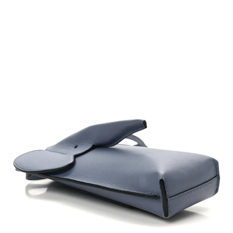 LUSHENTIC LOEWE ELEPHANT POUCH CROSSBODY BAG SMALL STONE BLUE CALFSKIN LEATHER - LUSHENTIC BAGS - Image 6