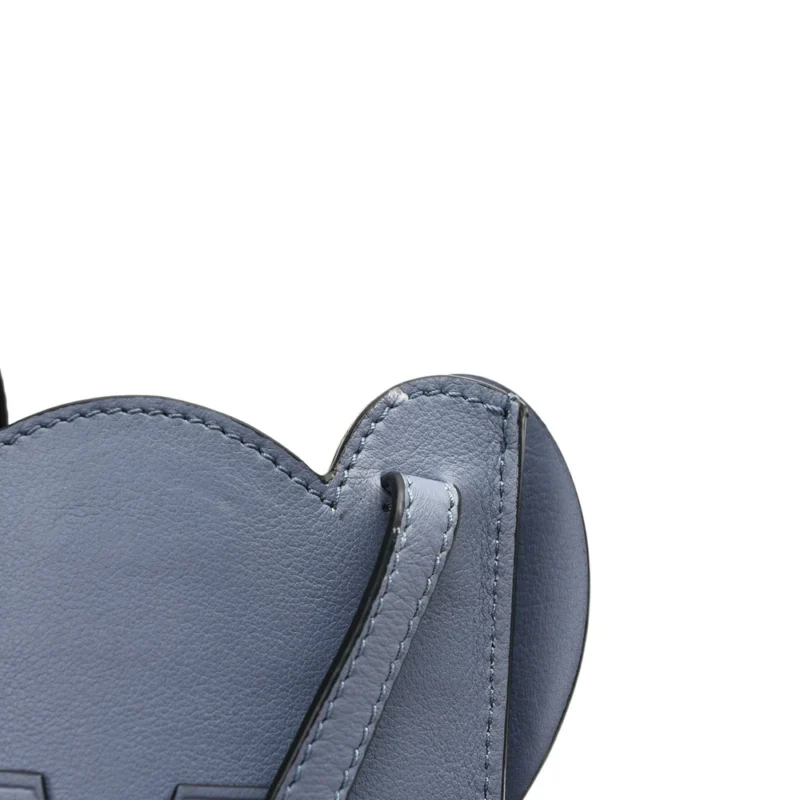 LUSHENTIC LOEWE ELEPHANT POUCH CROSSBODY BAG SMALL STONE BLUE CALFSKIN LEATHER - LUSHENTIC BAGS - Image 9