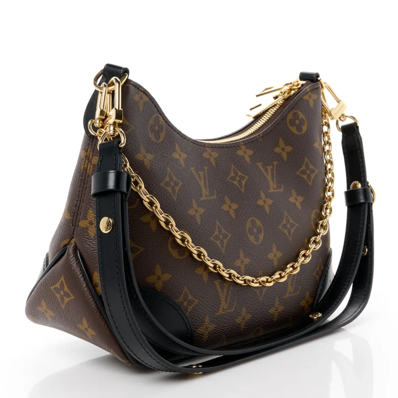 LOUIS VUITTON BOULOGNE NM PM BLACK MONOGRAM CANVAS GOLD HARDWARE - Image 3