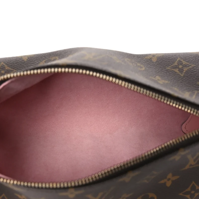LOUIS VUITTON BLOOM POUCH PM ROSE JASMINE MONOGRAM CANVAS SILVER HARDWARE - Image 7