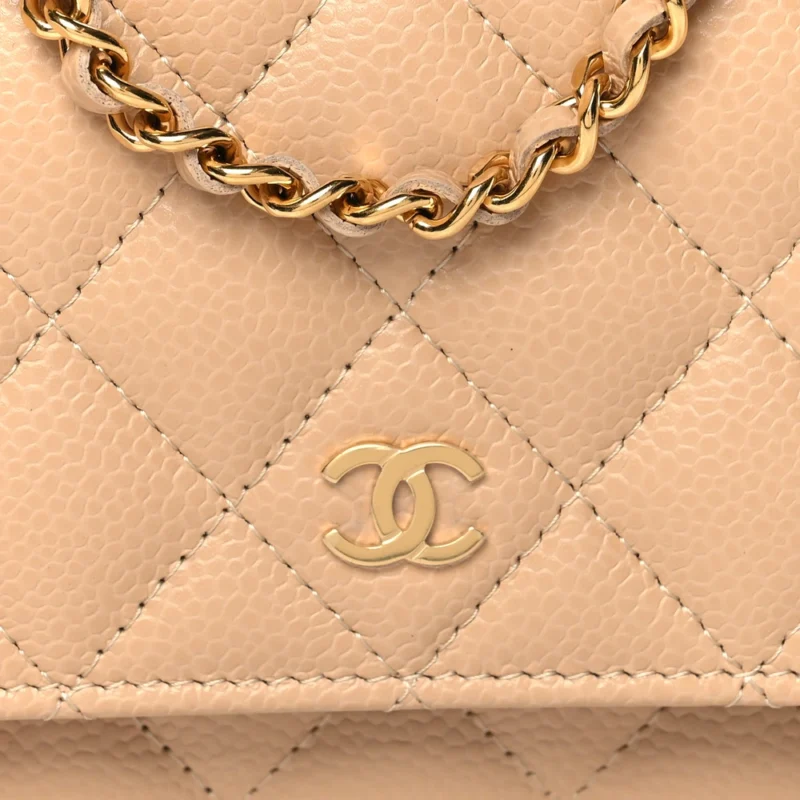 CHANEL WOC SMALL QUILTED CAVIAR BAG - Image 9