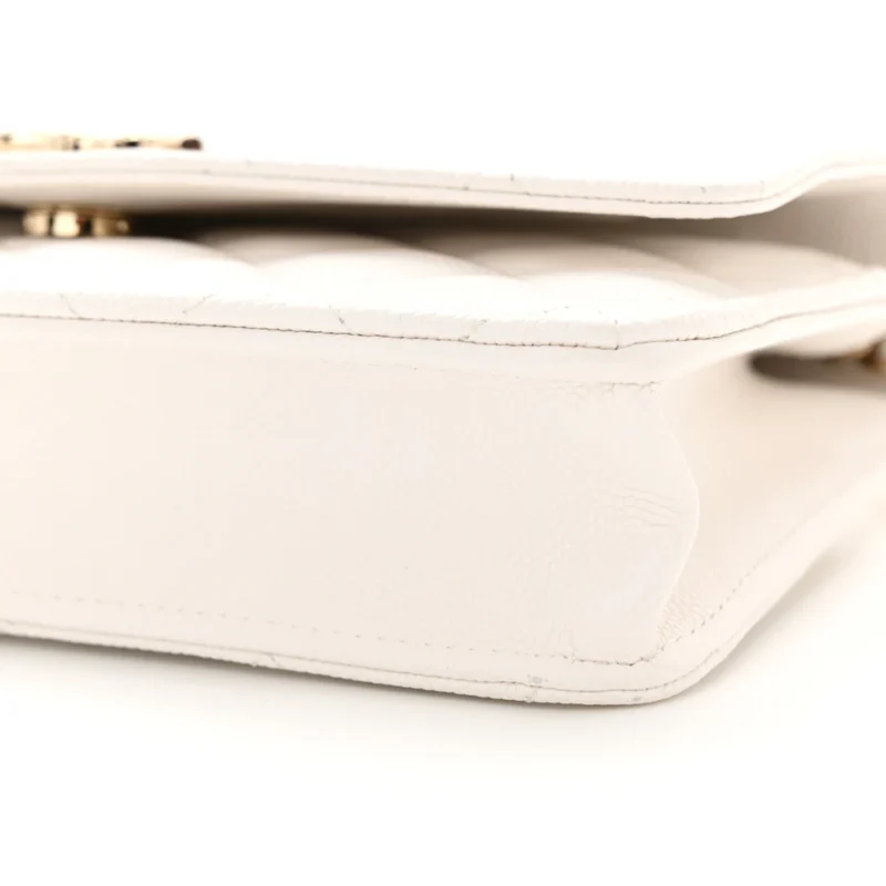 CHANEL WALLET ON CHAIN ?C SMALL WHITE QUILTED CAVIAR - Image 5
