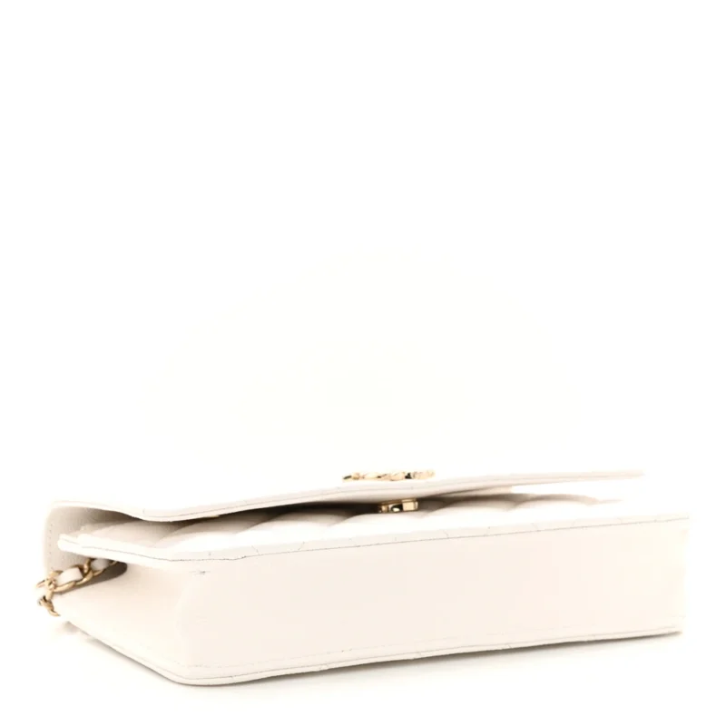 CHANEL WALLET ON CHAIN ?C SMALL WHITE QUILTED CAVIAR - Image 6