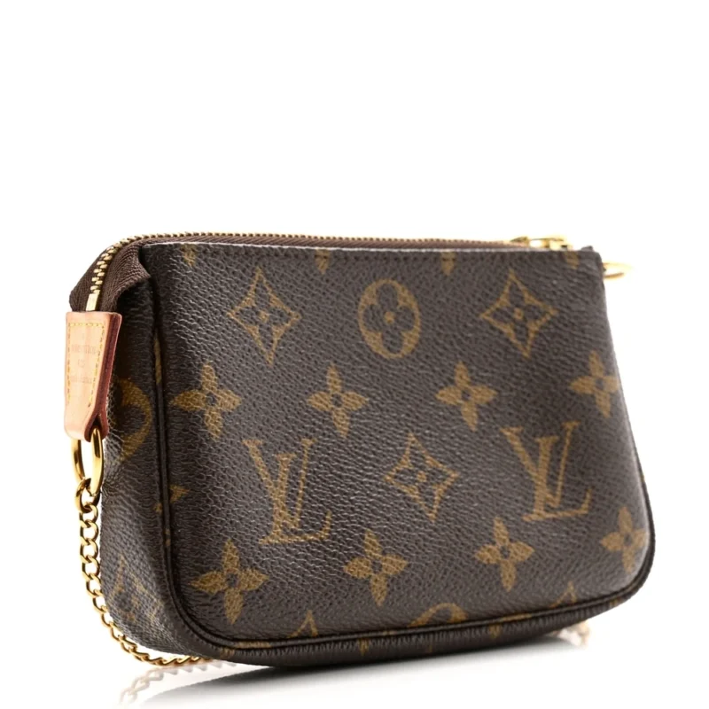 LOUIS VUITTON MINI POCHETTE ACCESSOIRES MONOGRAM CANVAS GOLD HARDWARE - Image 3