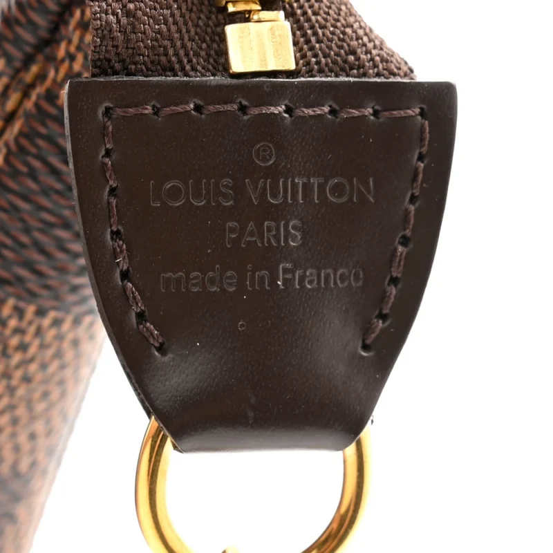 LOUIS VUITTON MINI POCHETTE ACCESSOIRES DAMIER EBENE CANVAS GOLD HARDWARE - Image 2