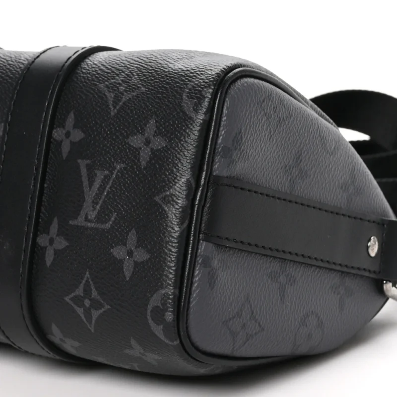 LOUIS VUITTON KEEPALL BANDOULIERE 25 REVERSE MONOGRAM ECLIPSE CANVAS SILVER HARDWARE - Image 4