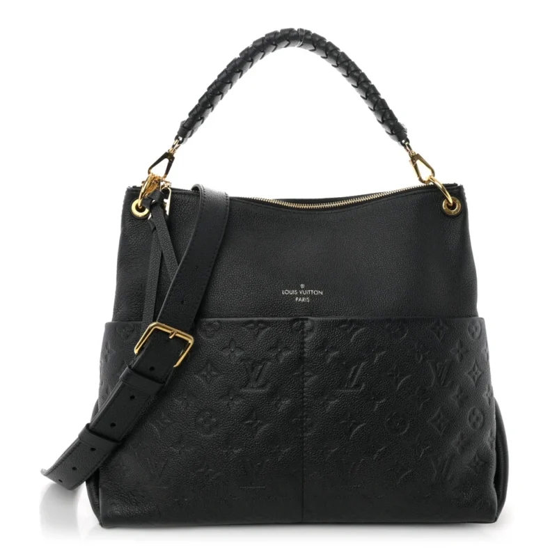 LOUIS VUITTON MAIDA HOBO MM BLACK EMPREINTE LEATHER GOLD HARDWARE