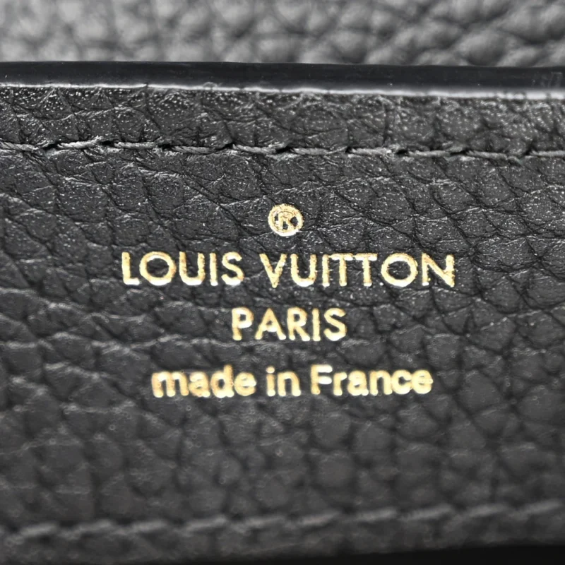 LOUIS VUITTON EMBELLISHED FLOWER CROWN CAPUCINES BB BLACK TAURILLON LEATHER GOLD HARDWARE - Image 2