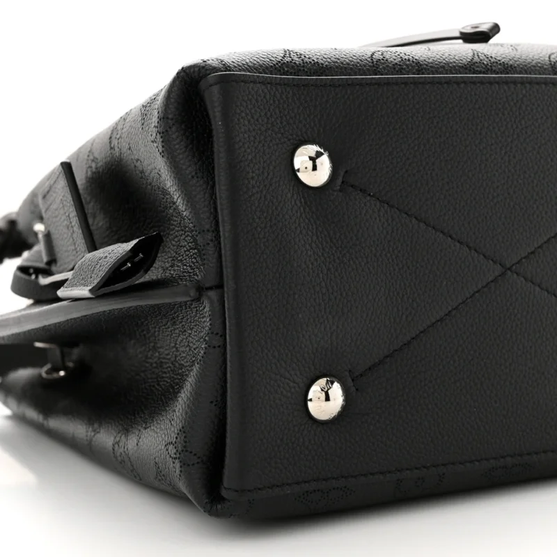 LOUIS VUITTON MURIA MM BLACK MAHINA LEATHER SILVER HARDWARE - Image 4