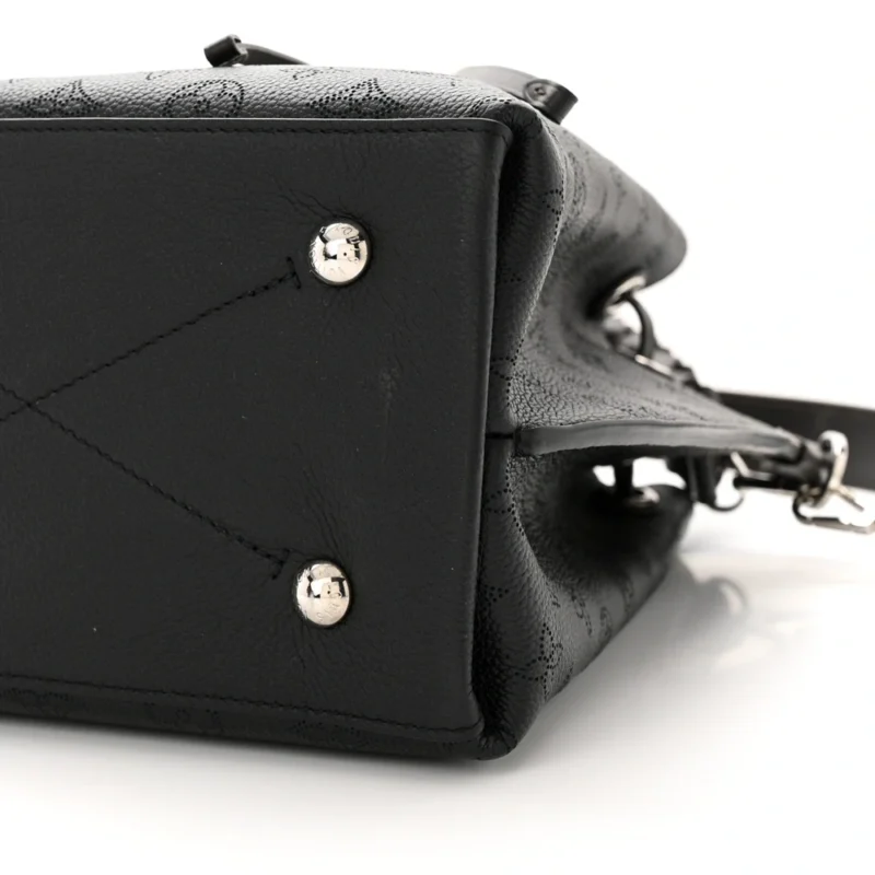 LOUIS VUITTON MURIA MM BLACK MAHINA LEATHER SILVER HARDWARE - Image 5