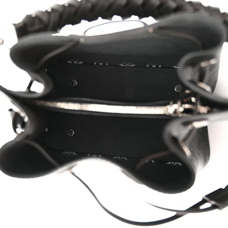 LOUIS VUITTON MURIA MM BLACK MAHINA LEATHER SILVER HARDWARE - Image 7