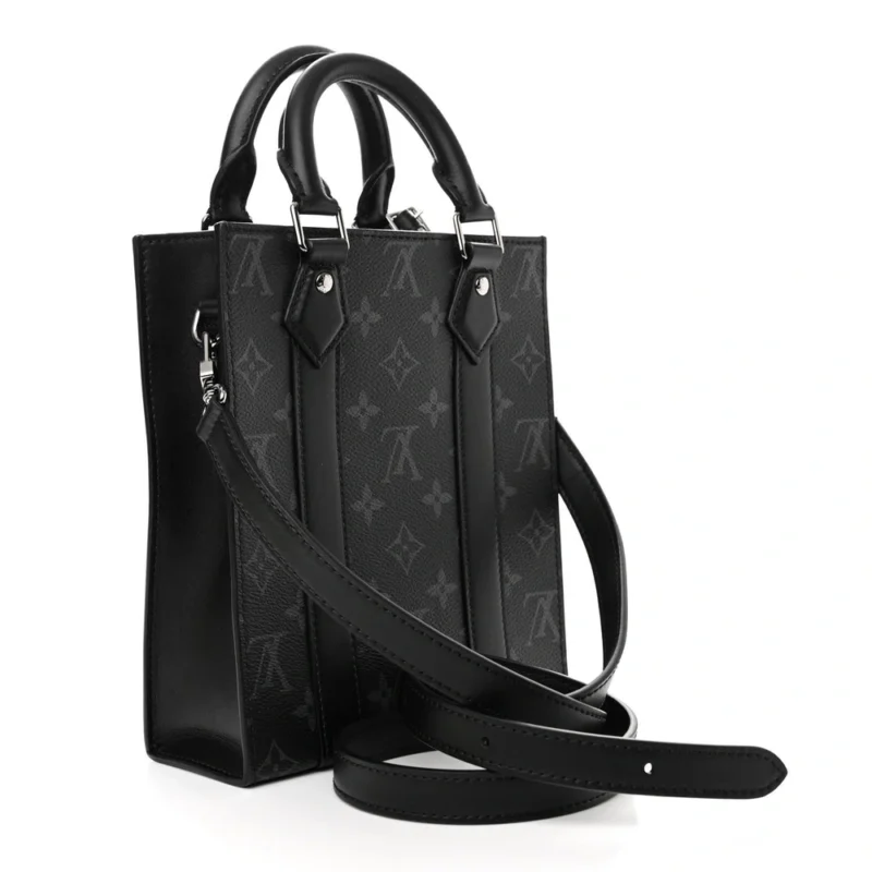 LOUIS VUITTON MINI SAC PLAT MONOGRAM ECLIPSE CANVAS SILVER HARDWARE - Image 3