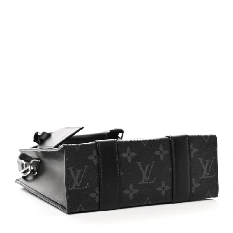 LOUIS VUITTON MINI SAC PLAT MONOGRAM ECLIPSE CANVAS SILVER HARDWARE - Image 6