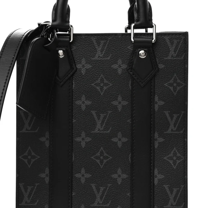 LOUIS VUITTON MINI SAC PLAT MONOGRAM ECLIPSE CANVAS SILVER HARDWARE - Image 8