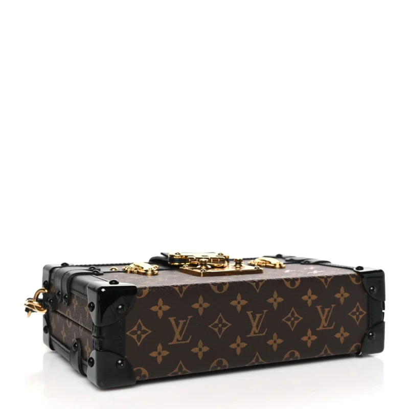 LOUIS VUITTON PETITE MALLE PM BLACK MONOGRAM CANVAS GOLD HARDWARE - Image 6