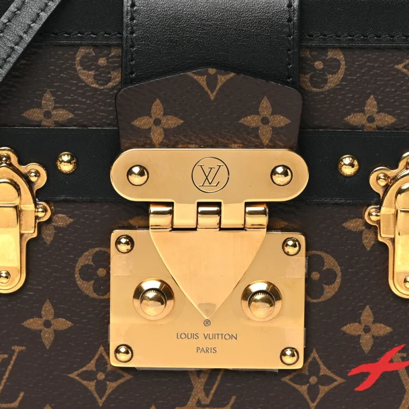 LOUIS VUITTON PETITE MALLE PM BLACK MONOGRAM CANVAS GOLD HARDWARE - Image 8