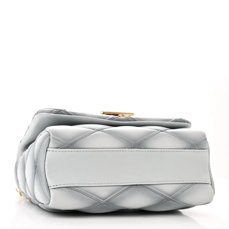 LOUIS VUITTON MALLETAGE TOP HANDLE GO-14 MM ECUME GREY LAMBSKIN LEATHER GOLD HARDWARE - Image 6