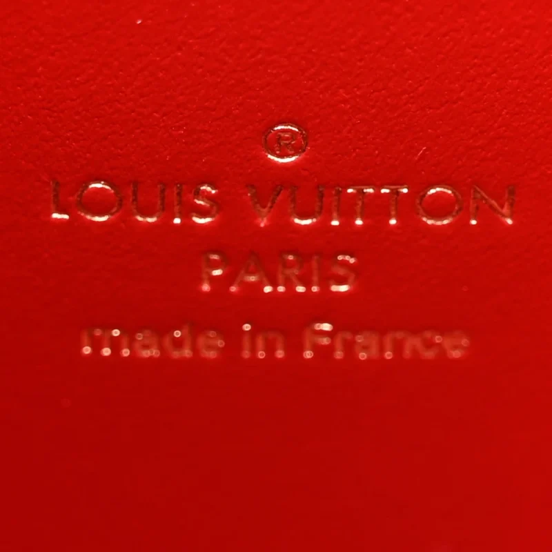 LOUIS VUITTON MALLETAGE TOP HANDLE GO-14 MM ROUGE LAMBSKIN LEATHER GOLD HARDWARE - Image 2