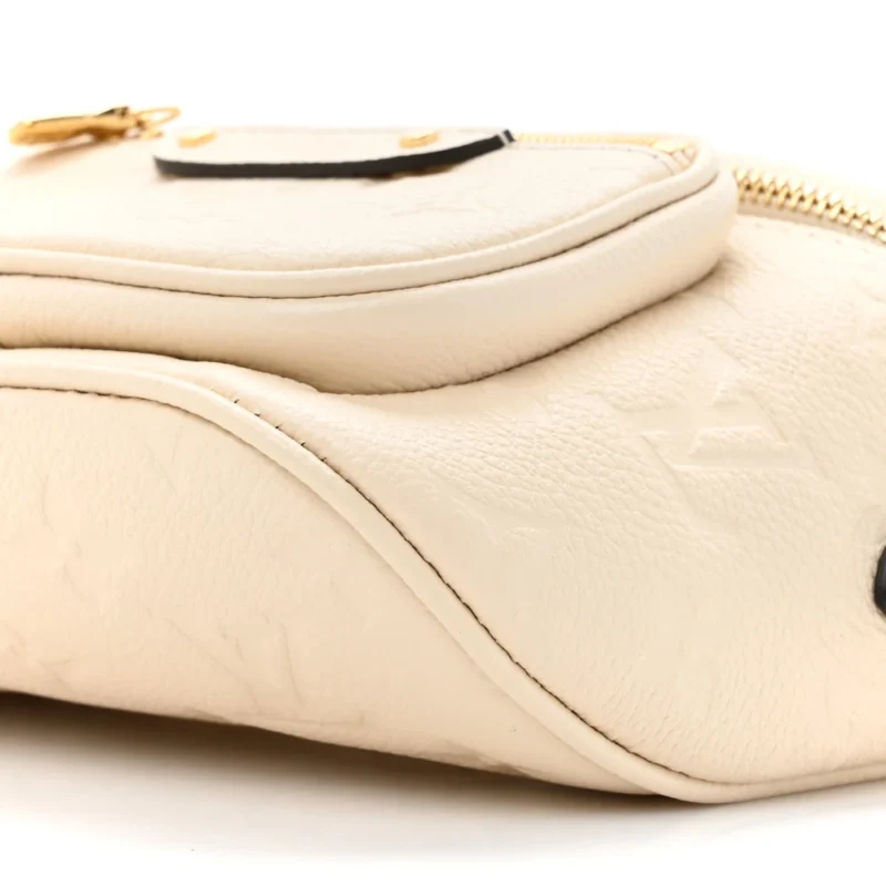 LOUIS VUITTON MINI BUMBAG CREAM EMPREINTE LEATHER GOLD HARDWARE - Image 4