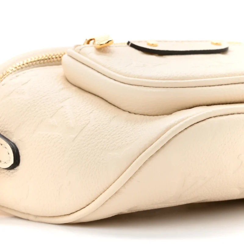 LOUIS VUITTON MINI BUMBAG CREAM EMPREINTE LEATHER GOLD HARDWARE - Image 5