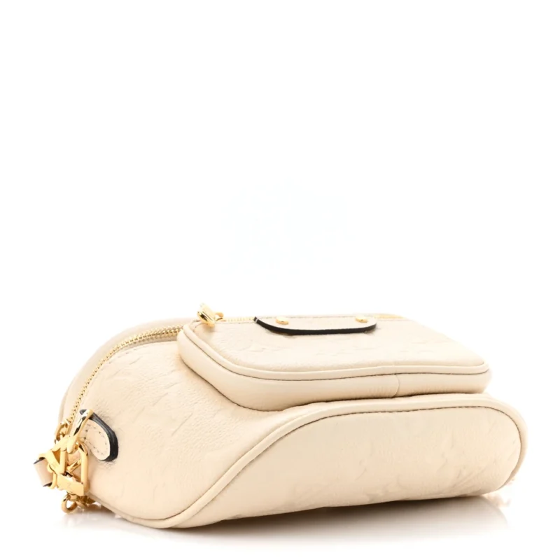 LOUIS VUITTON MINI BUMBAG CREAM EMPREINTE LEATHER GOLD HARDWARE - Image 6
