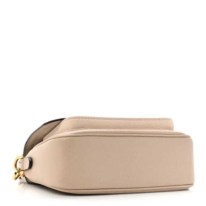 LOUIS VUITTON LOCKME TENDER GREIGE GRAINED CALFSKIN LEATHER GOLD HARDWARE - Image 6