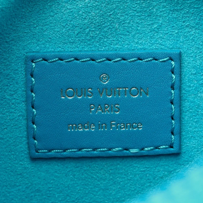 LOUIS VUITTON LOOP PM BLUE NANOGRAM EMBOSSED CALFSKIN LEATHER GOLD HARDWARE - Image 2