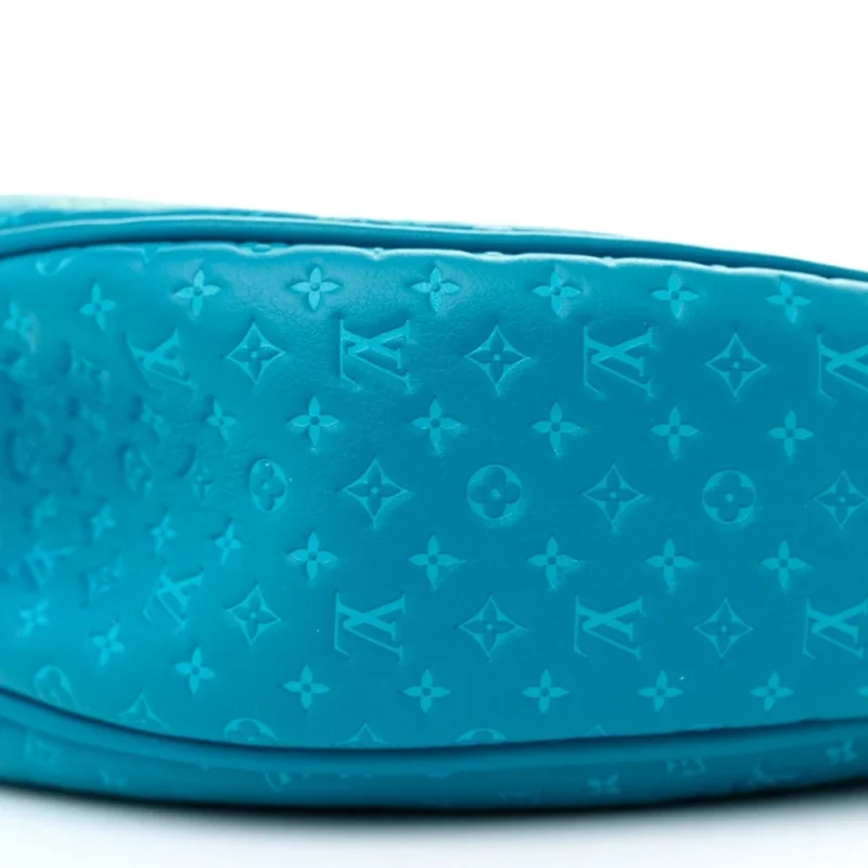 LOUIS VUITTON LOOP PM BLUE NANOGRAM EMBOSSED CALFSKIN LEATHER GOLD HARDWARE - Image 5