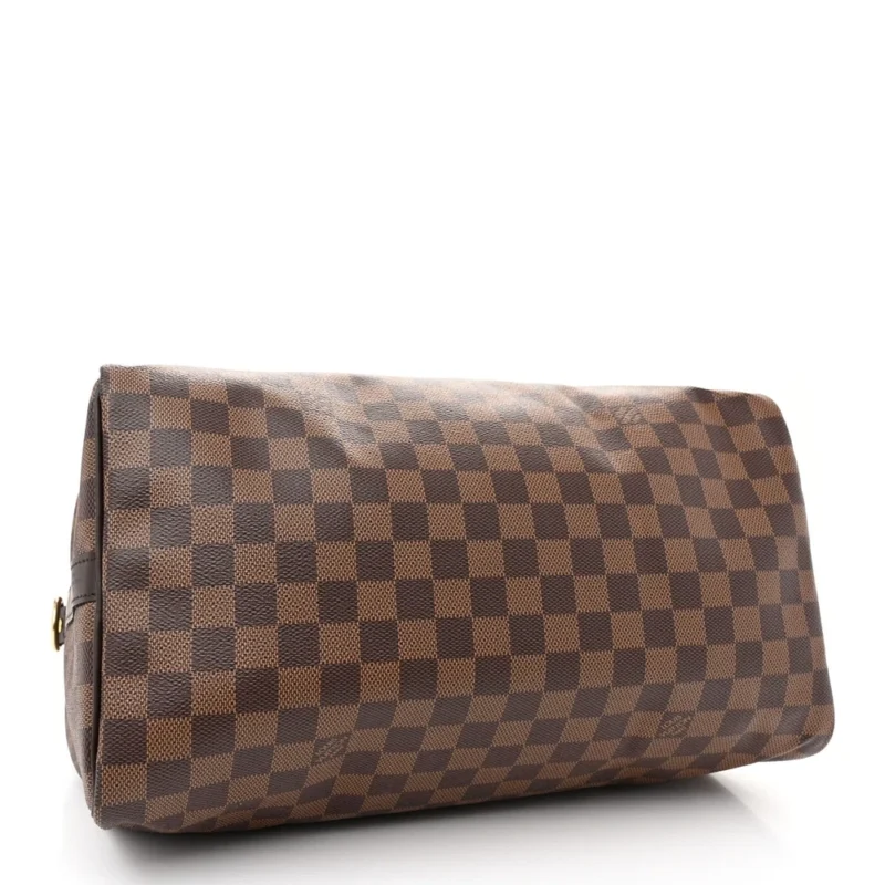 LOUIS VUITTON SPEEDY BANDOULIERE 35 DAMIER EBENE CANVAS GOLD HARDWARE - Image 6