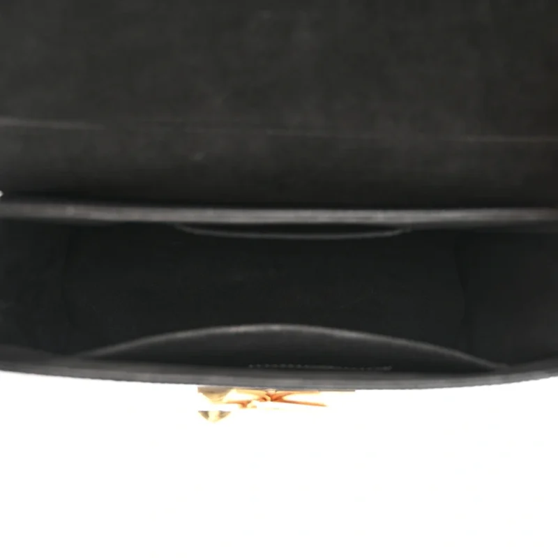 LOUIS VUITTON TWIST MM MONOGRAM FLOWER CHAIN SHOULDER BAG BLACK EPI LEATHER BRASS HARDWARE - Image 7