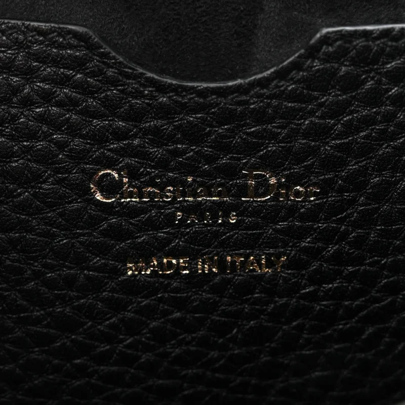 DIOR LARGE BOBBY BAG BLACK GRAINED CALFSKIN LEATHER GOLD HARDWARE - Image 2