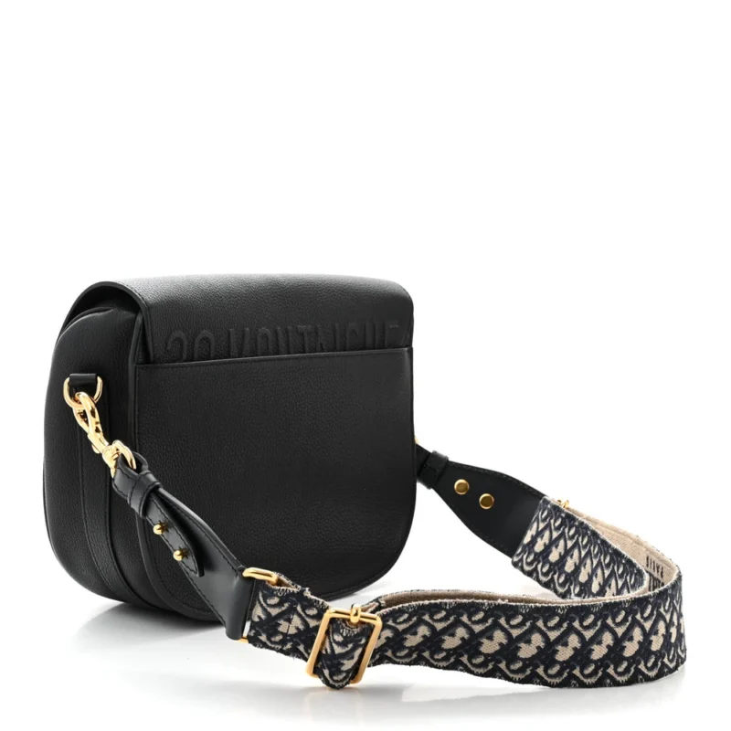 DIOR LARGE BOBBY BAG BLACK GRAINED CALFSKIN LEATHER GOLD HARDWARE - Image 3