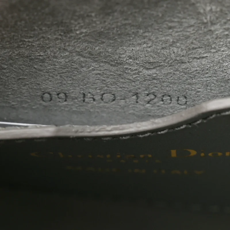 DIOR MEDIUM BOBBY FLAP BAG GREY BOX CALFSKIN LEATHER BRASS HARDWARE - Image 11