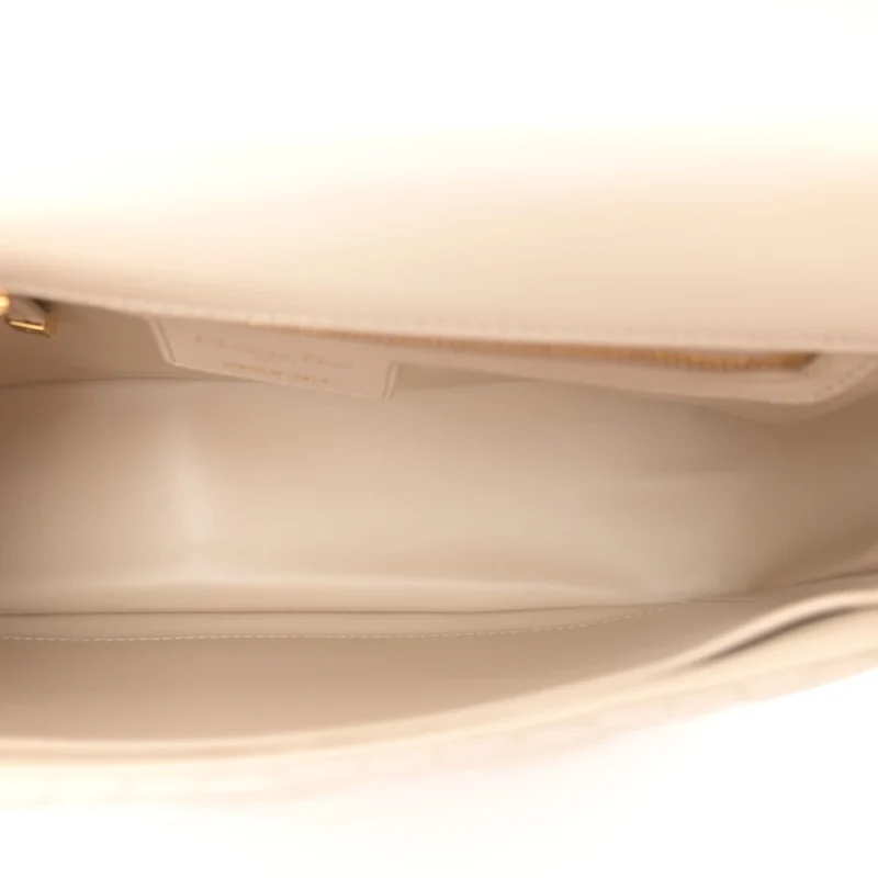 DIOR MEDIUM CARO BAG BEIGE SUPPLE CANNAGE CALFSKIN LEATHER GOLD HARDWARE - Image 7